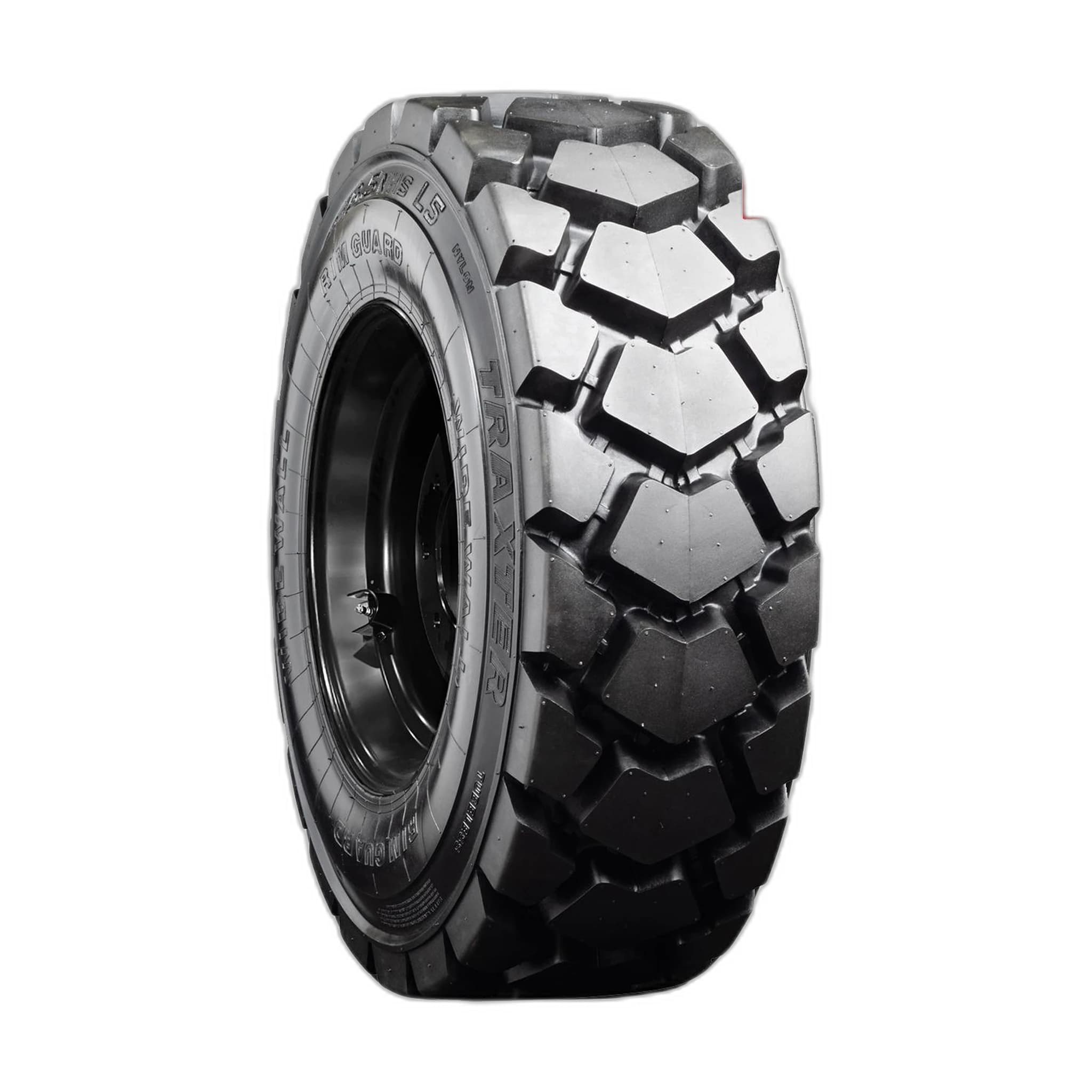 12x16.5 (12-16.5) 14-Ply Skid Steer Heavy Duty Tire Mounted on Rims