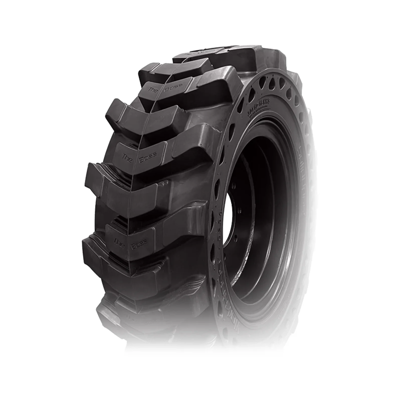 10-16.5 OTR Left Mounted Extreme Duty Solid Rubber Tire