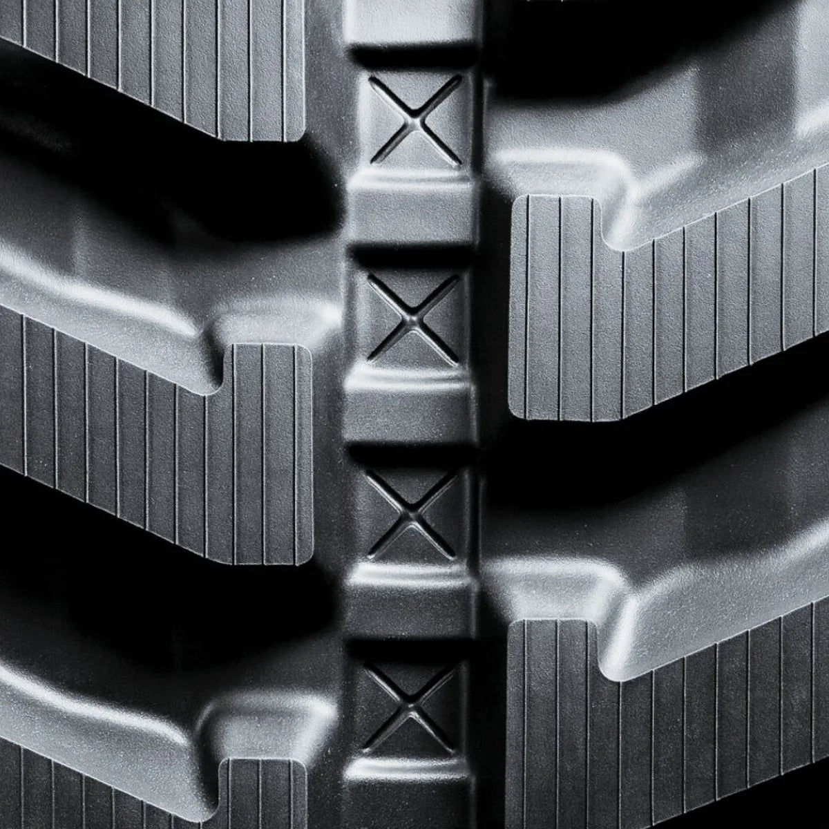 350x52.5x90 Directional replacement rubber track for compact equipment