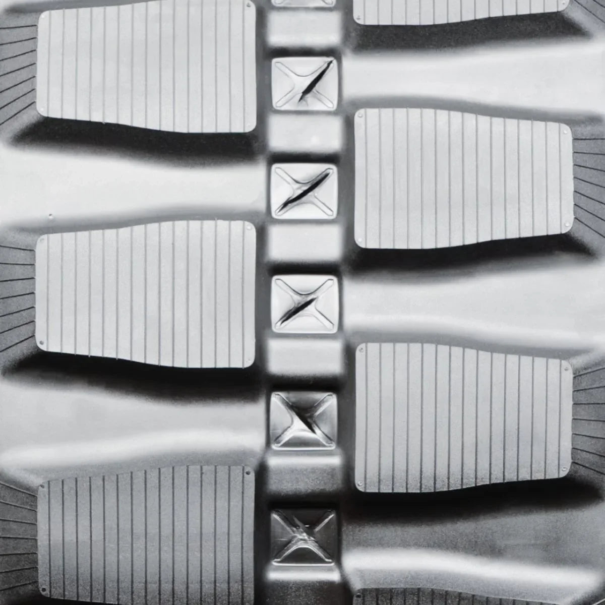380x86x52 Staggered Block replacement rubber track for compact equipment
